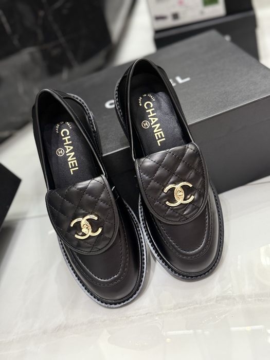 Mokasyny Chanel Black Leather
