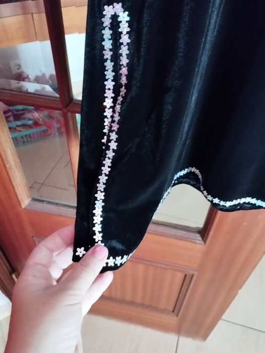 Vestido preto veludo
