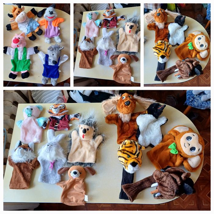 Мягкие игрушки  на руку кукольный  театр