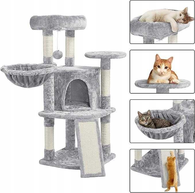 Drzewko do drapania wspinaczki z domkiem dla kotów drapak NrG89