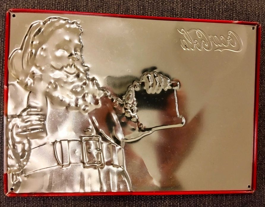 św.Mikołaj Coca-Cola ,reklama wypukła blacha