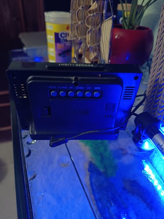 Relógio digital led com medição de temperatura