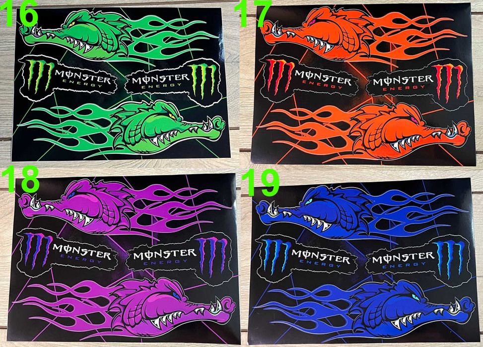 Наклейки на мото пластик. Спонсор пак вінілові