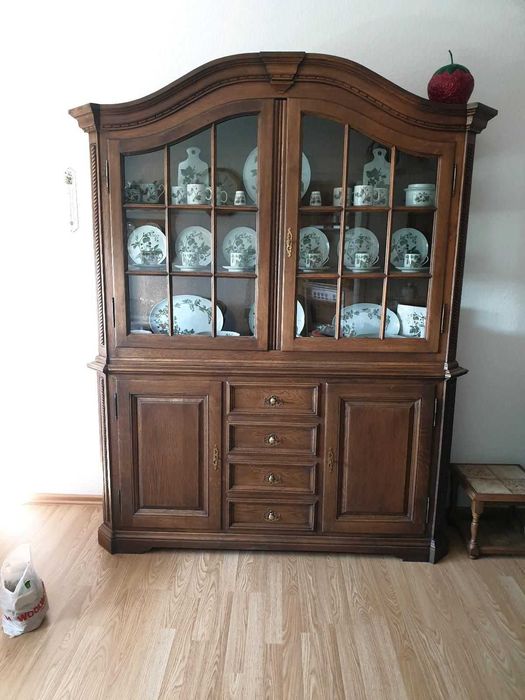 Meble dębowe komoda witryna meble dębowe komplet przecena !!