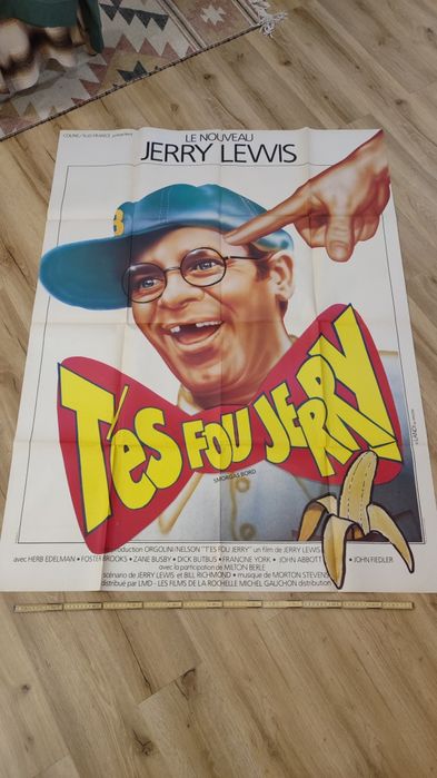 Jerry Lewis Poster Cinema Antigo T'ES FOU JERRY