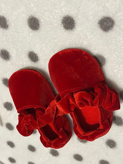 Buciki niemowlęce 21 balerinki czerwone