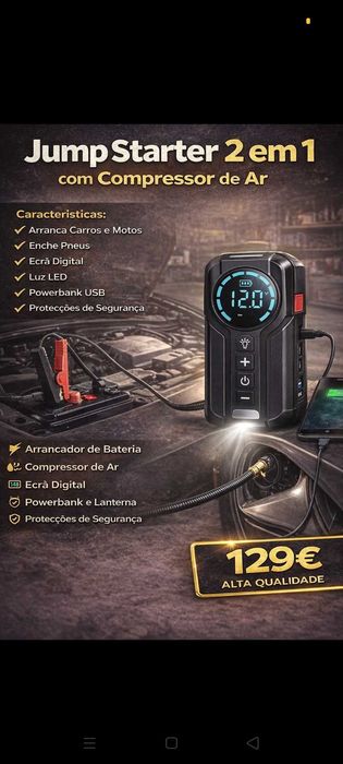 Compressor 125€. Jamper Starter. Oportunidade