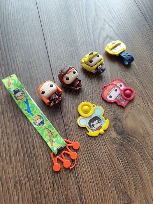 Zestaw Kinder joy Harry Potter funko pop gadżety Luna  Ginny Ron Weasley