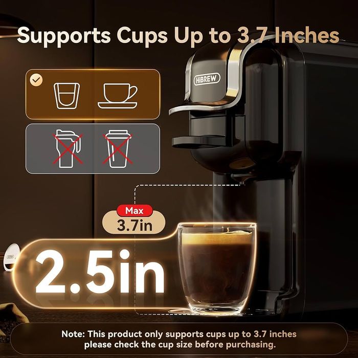 HiBREW H2B 5-em-1 Pod Coffee Maker - Compatível com 4 cápsulas de café