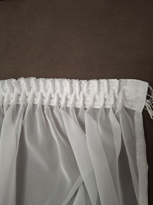 Тюль із шифона нова! Білосніжна! 4+2м.×2.50 є різні розміри.