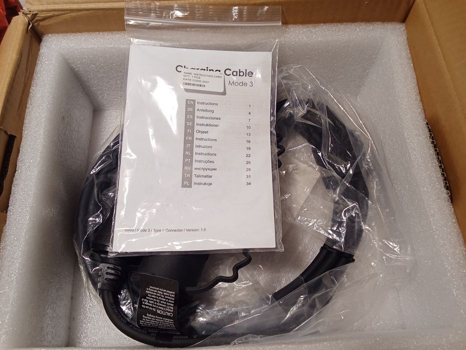 Cabo de carregamento para Volvo eléctrico