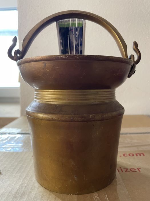 Donica mosiężna 0,61 kg mosiądz osłonka doniczka mosiądze wazon