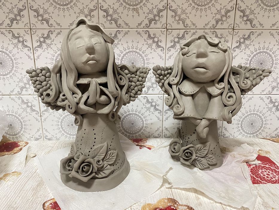 Anjos de ceramica