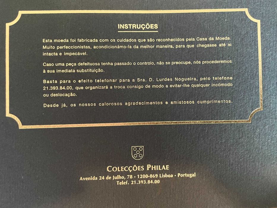 MOEDA em Prata de 1.000$00 do ano 2000 Coleçõe Philae
