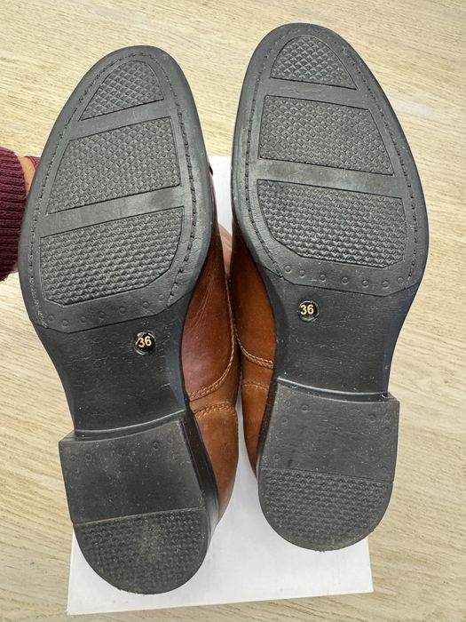 Buty skórzane chłopięce Brilu, brązowe, wizytowe, komunijne, roz. 36