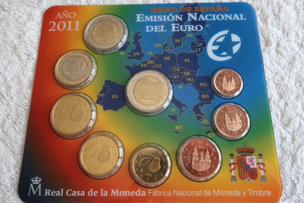 Carteira Moedas EURO Coins - ESPANHA (Vários Anos)