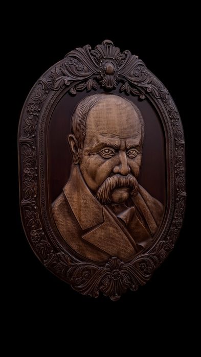 Панно "Тарас Шевченко, Кобзар", дерево преміум