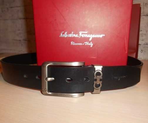 Salvatore Ferragamo pasek firmowy, skóra naturalna, Włochy 180