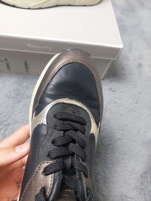 Tamaris czarne sneakersy damskie rozmiar 37
