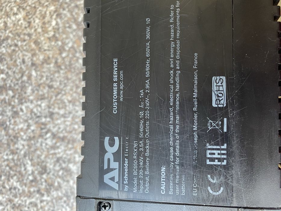 Джерело безперебійного живлення APC Back UPS 650 без АКБ