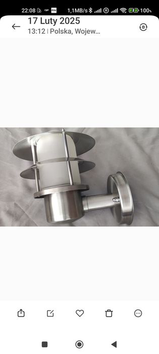 Kinkiet lampa ogrodowa zewnętrzna