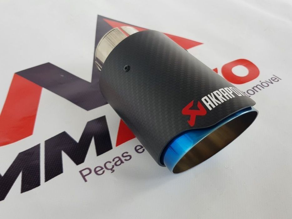 Ponteira look Akrapovic Azul