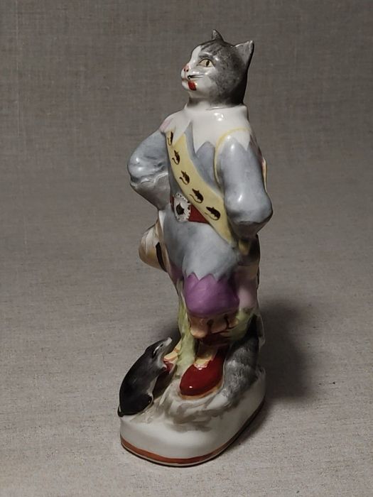 Статуэтка «КОТ В САПОГАХ» Ангарский з-д 1950-е СССР Оригинал РЕДКОСТЬ!