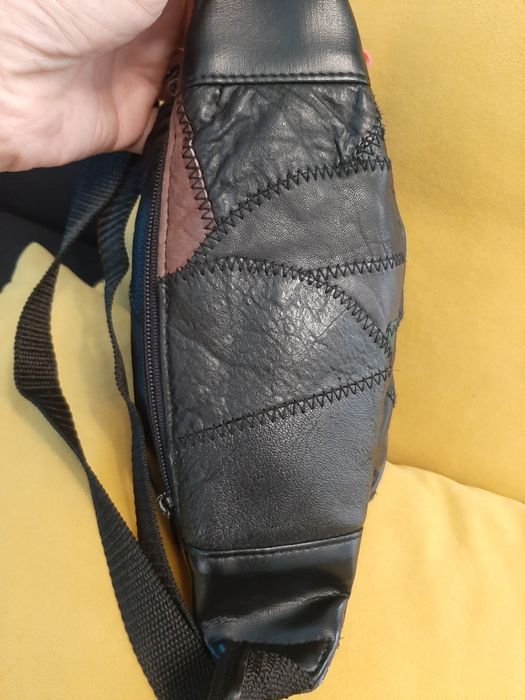 Skórzana męska nerka saszetka skóra naturalna