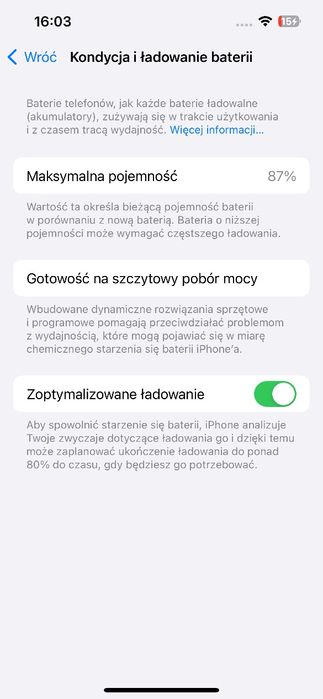 iPhone 14 128 GB czarny – sprawny, bez blokad 87%