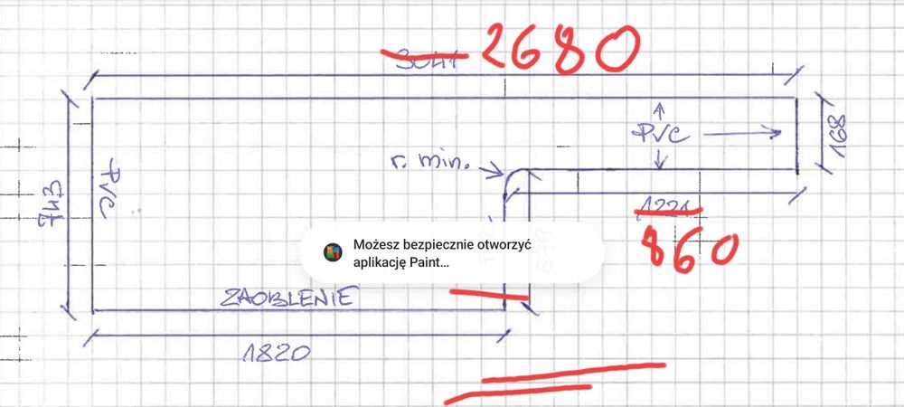 Blat kuchenny nietypowy.