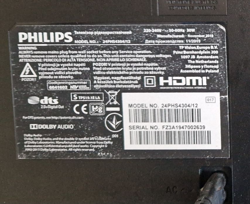 Telewizor, DVD, słuchawki bezprzewodowe