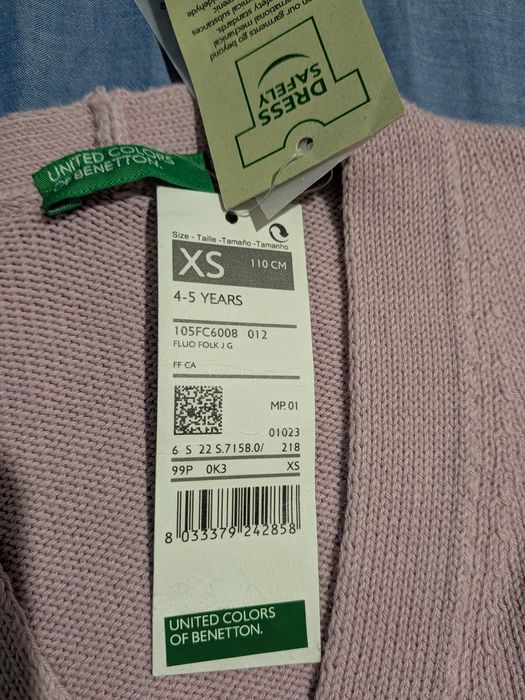 Casaco Benetton 100% algodão