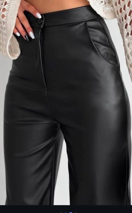 Продам нові штани з  екошкіри на флісі,р.44-46.