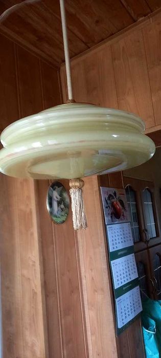 Wisząca lampa Art Deco. Ładny, duży klosz - ampla Nr 2. Wysyłka