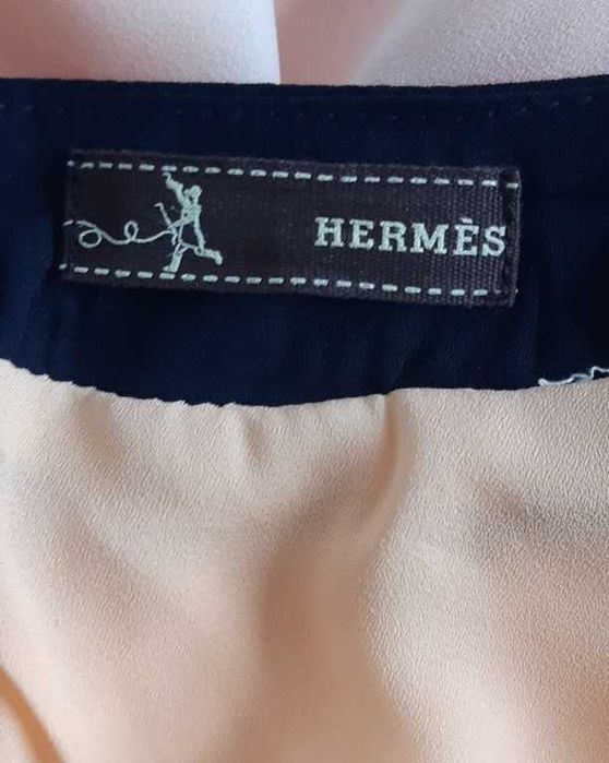 Блуза белая с персиковым Hermes