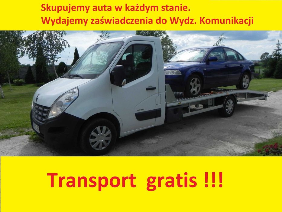 Skup aut ZŁOMOWANIE pojazdów Łódź Andrespol Nowosolna Rzgów