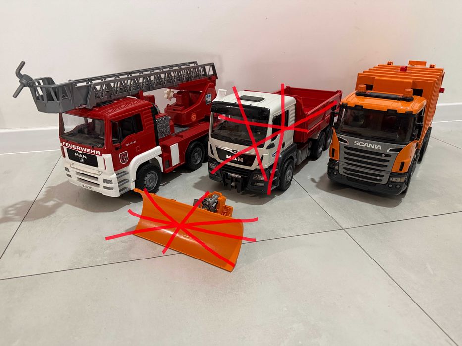 Zestaw zabawek Bruder, Man, Scania, Straż