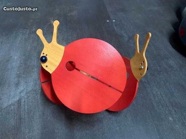 Suspensão Luminária Crianças Quarto Joaninha de madeira