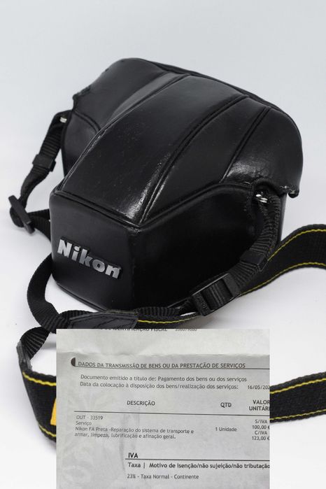 Nikon FA câmara 35mm 100% funcional bolsa CF-30 com GARANTIA 16/05/26