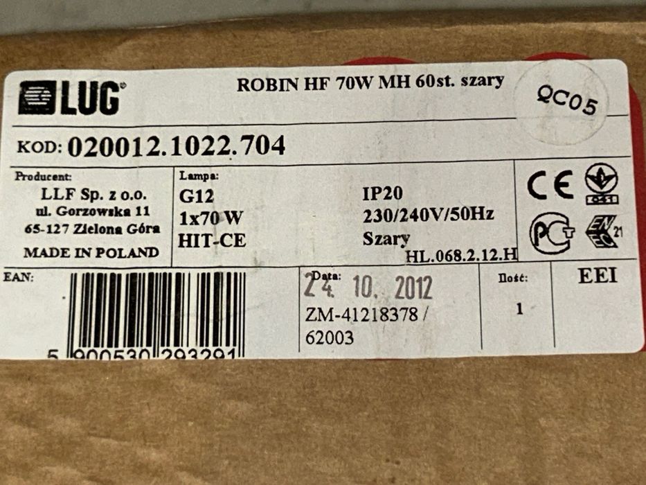 Zestaw 2 lamp LUG - Nowe !