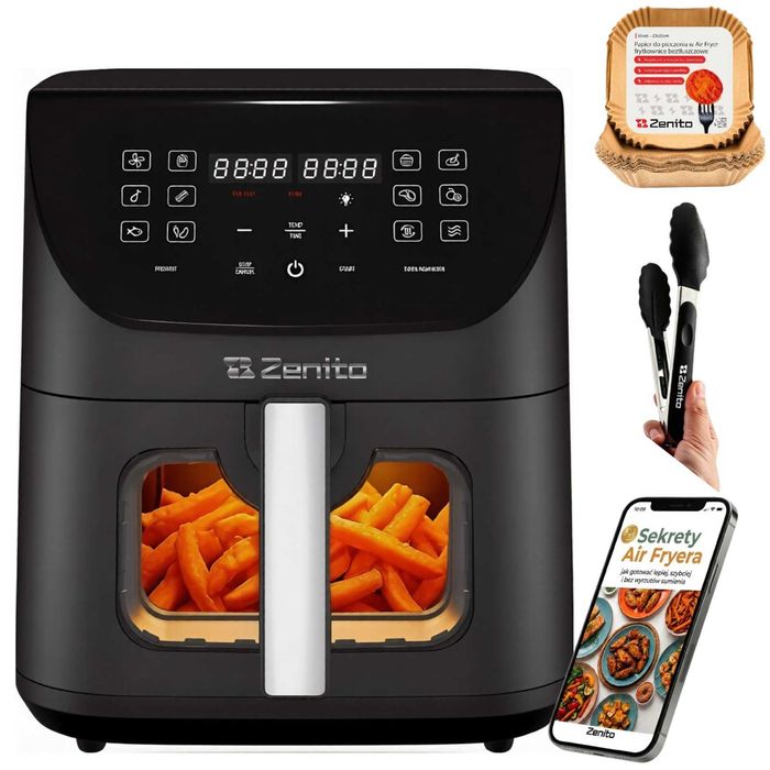 Frytkownica beztłuszczowa AIRFRYER frytownica 8L duża 2000W 14 programów