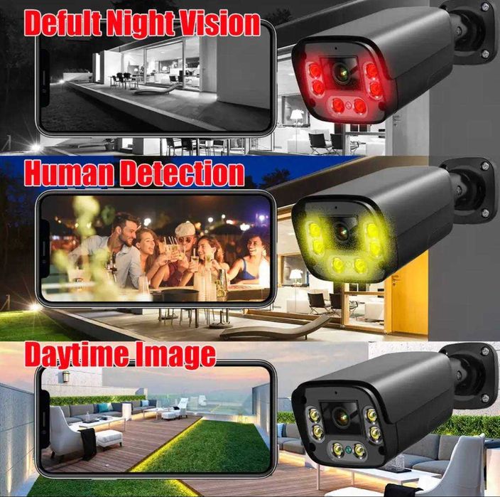 Акція! Система відеонагляду 4 камери IP 4K 8МП POE Usafeqlo