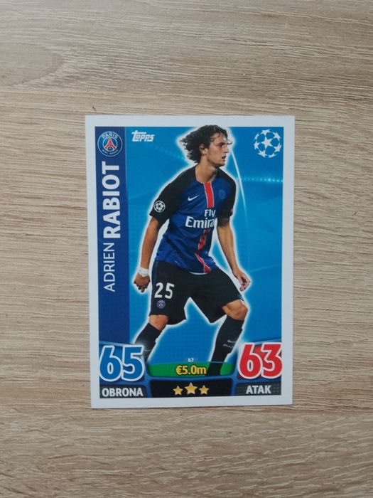 Karta piłkarska Match Attax 2015/2016 Adrien Rabiot