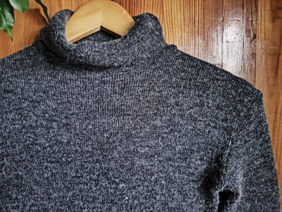 QED Sukienka maxi ciepła dzianina akryl rękaw 3/4