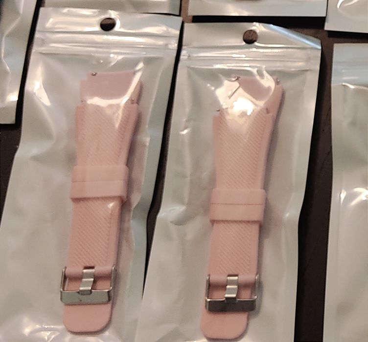 Bracelete Silicone Rosa 22mm