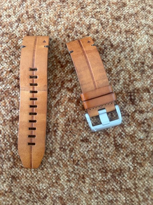 Pasek skórzany Orzechowy QuickFit Garmin 26mm