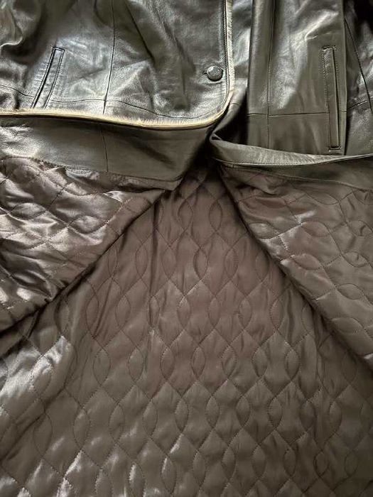 Шкіряне пальто плащ великий розмір 64-66