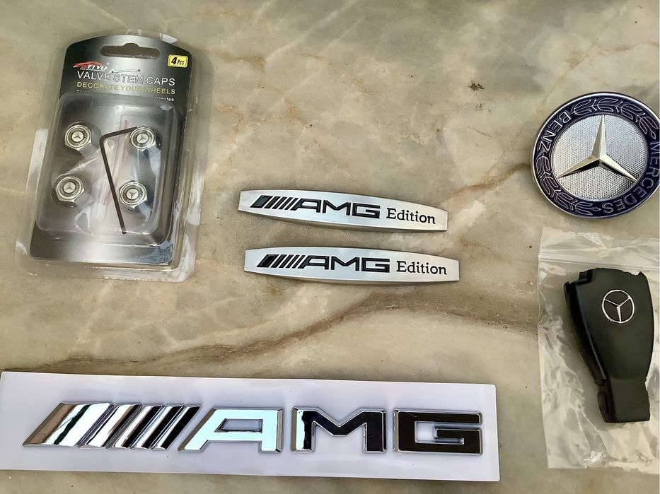 Mercedes simbolos jantes emblemas amg c novos
