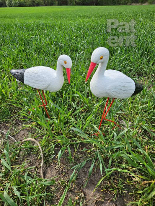 Figurki bocian bociek do ogrodu dekoracja działka ozdoba 2 szt.