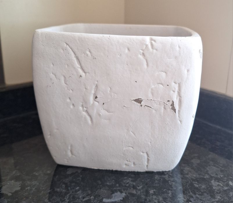Vaso branco quadrado